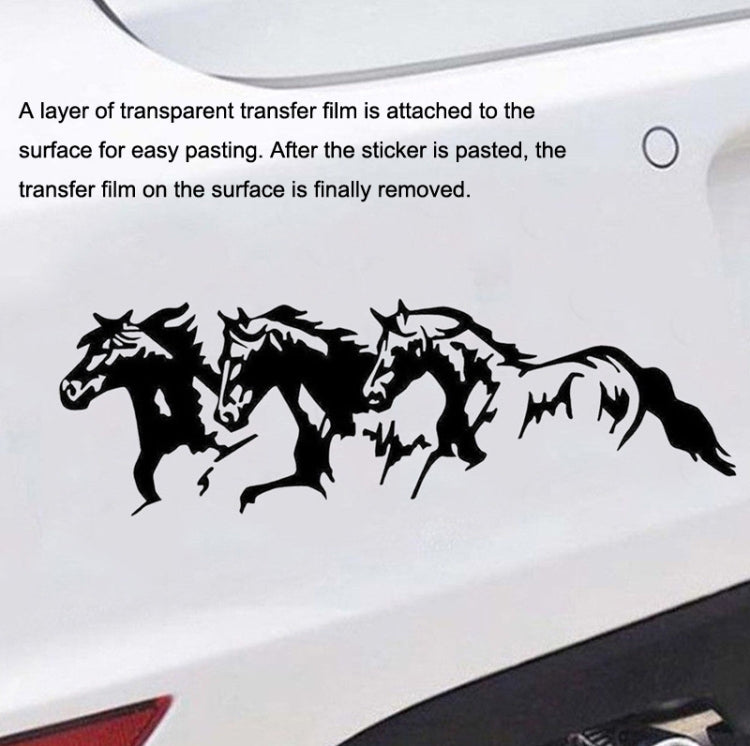 5PCS FGM-002 Carving Reflective Stickers Galloping Horse Car Body Sticker(White) - Decorative Sticker by buy2fix | Online Shopping UK | buy2fix