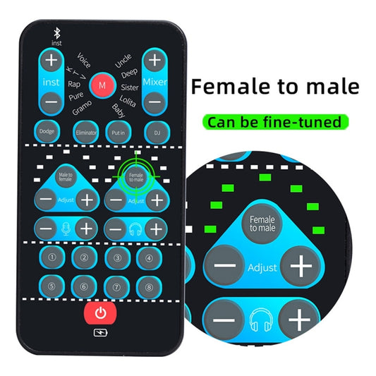 M10 Mobile Computer Sound Card Mini Voice Changer K Song Recording Bluetooth Voice Changer by buy2fix