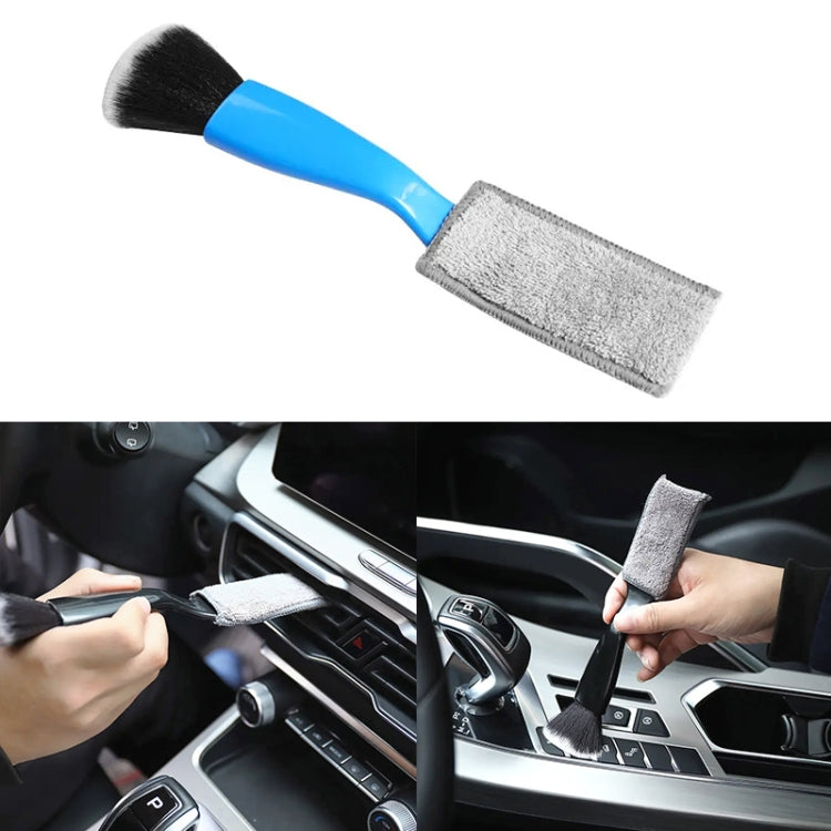 D-4527 Car Dust Cleaning Double-hended Soft Bristle Detail Brush(Blue) - Car washing supplies by buy2fix | Online Shopping UK | buy2fix
