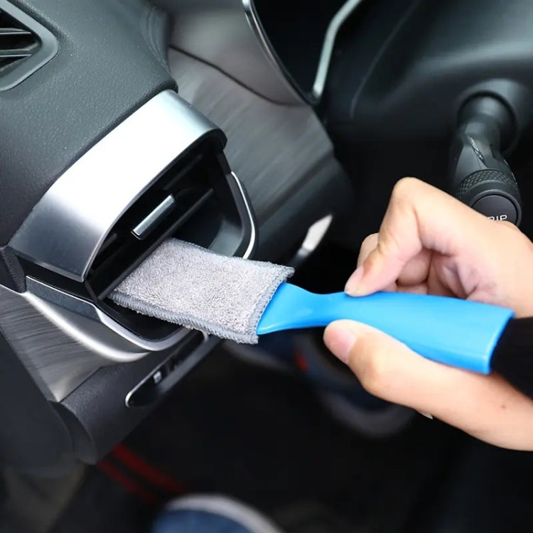 D-4527 Car Dust Cleaning Double-hended Soft Bristle Detail Brush(Black) - Car washing supplies by buy2fix | Online Shopping UK | buy2fix