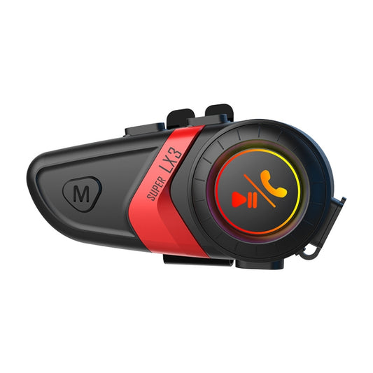 Motorcycle Helmet Call Music Navigation Bluetooth Headset, Color: Red(Soft Pipe Microphone) - Motorcycle Walkie Talkie by buy2fix | Online Shopping UK | buy2fix