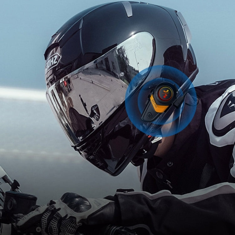 Motorcycle Helmet Call Music Navigation Bluetooth Headset, Color: Yellow(Soft Pipe Microphone) - Motorcycle Walkie Talkie by buy2fix | Online Shopping UK | buy2fix