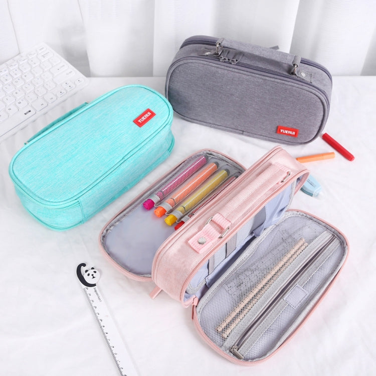 Large Capacity Multi-layer Portable Stationery Bag Canvas Pen Bag(Black) - Pen Holder by buy2fix | Online Shopping UK | buy2fix