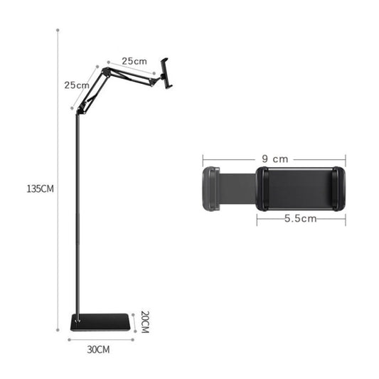 135cm Cantilever Floor Model Mobile Phone Live Broadcast Bedside Lifting Bracket by buy2fix