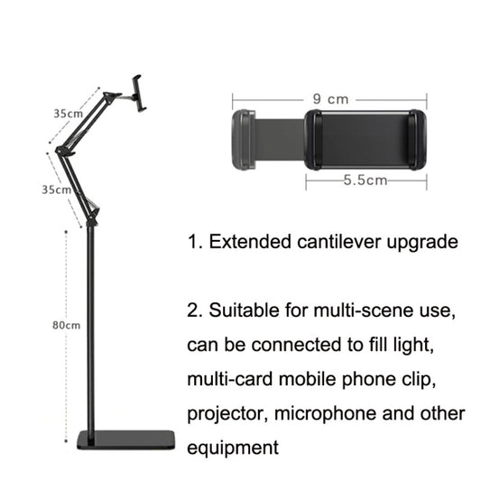 155cm Cantilever Floor Model Mobile Phone Live Broadcast Bedside Lifting Bracket by buy2fix