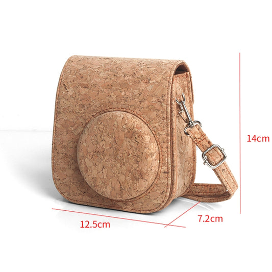 Cork Camera Bag Shoulder Bag Digital Photography Leather Case For FUJIFILM Instax Mini 11 by buy2fix