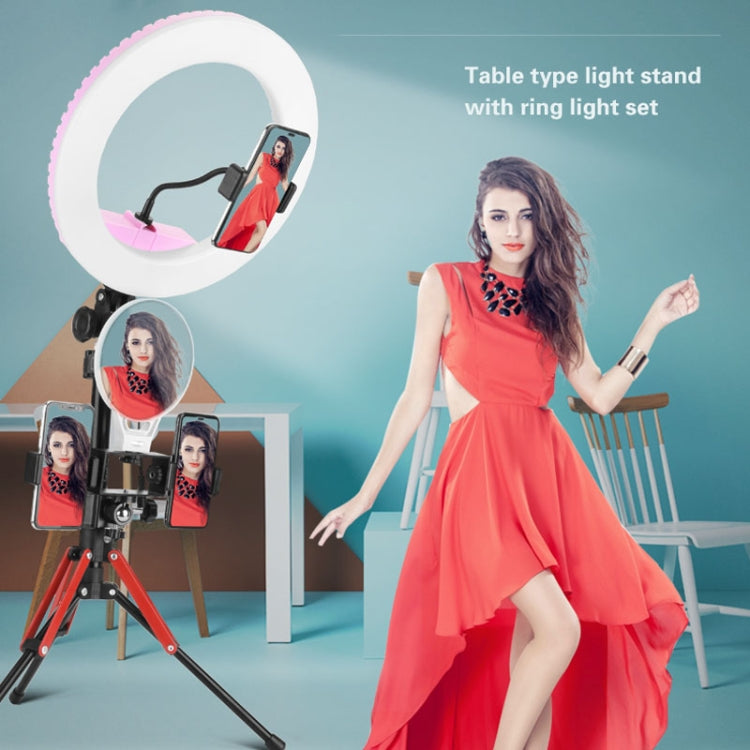 Aluminum Alloy Folding Mobile Phone Stand Live Selfie Floor Stand(Red) by buy2fix
