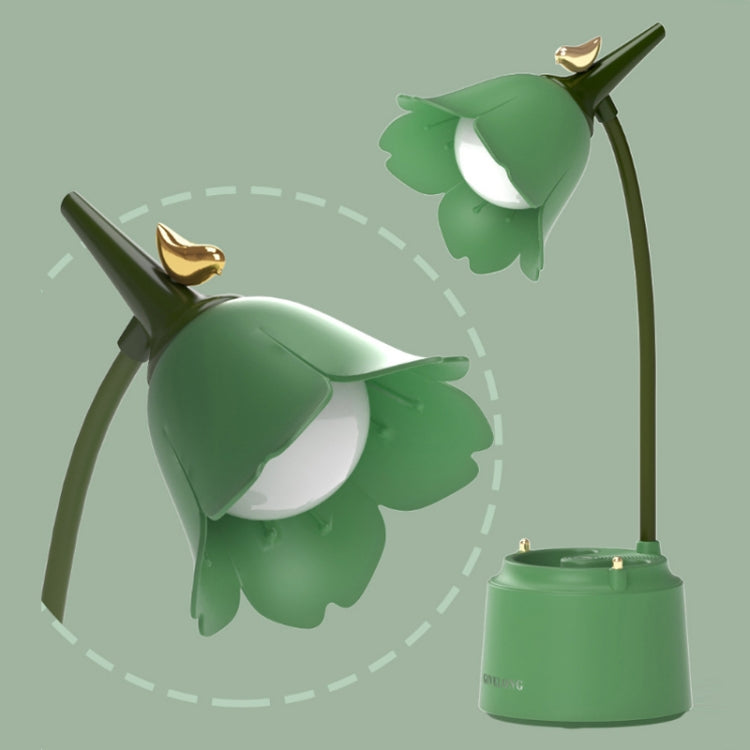 GIVELONG LED Foldable Desk Lamp Stylus Holder Night Light(Green) - Desk Lamps by buy2fix | Online Shopping UK | buy2fix