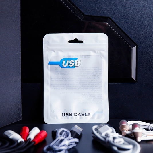 100 PCS USB Cable Packaging Bag Data Cable Bag Ziplock Bag 10.5 x 15 cm by buy2fix