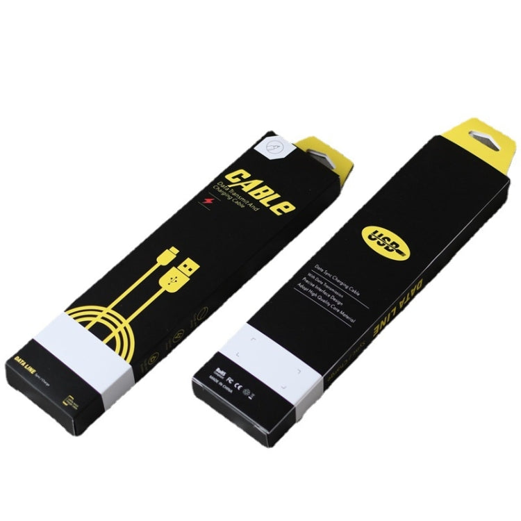 50 PCS Data Cable Packaging Carton Mobile Phone Charging Cable Storage Box(Yellow) by buy2fix
