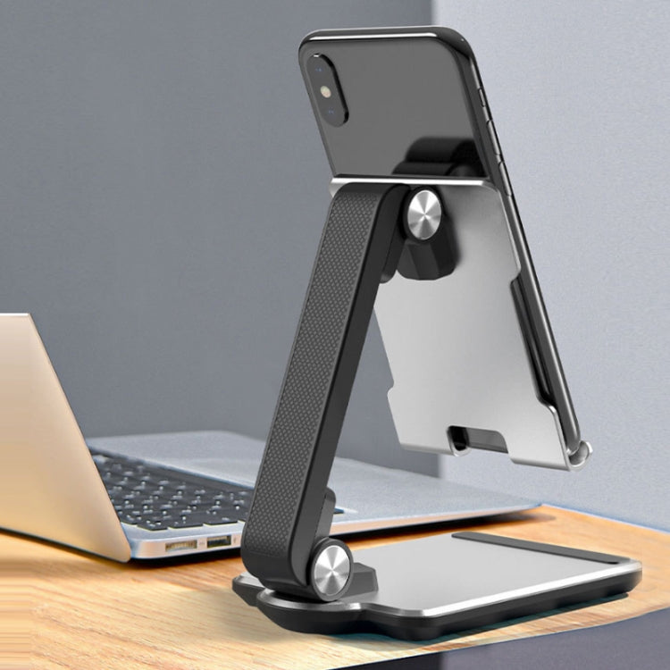 Portable Mobile Phone Tablet Desktop Stand, Color: Square Swivel Dark Gray by buy2fix
