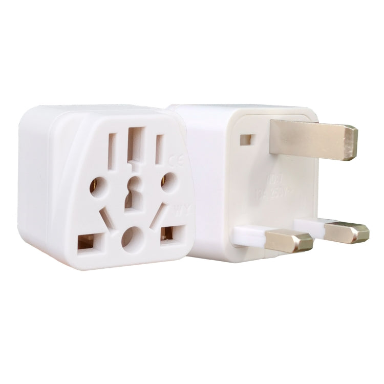 2 PCS WY-7 10A 250V UK Plug Converter(White) - Plug Adaptor by buy2fix | Online Shopping UK | buy2fix
