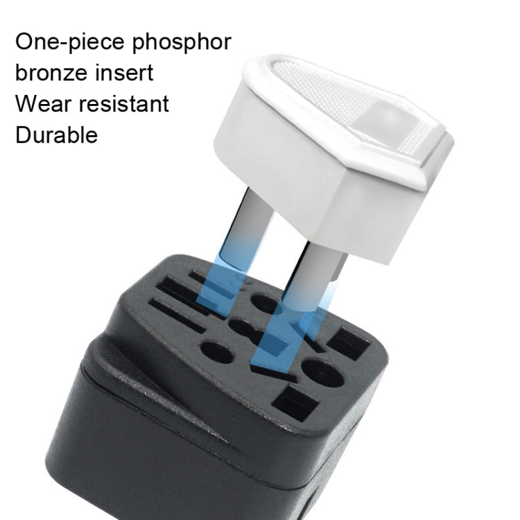 10 PCS WY-6 10A 250V Porous US Conversion Plug(Black) - Plug Adaptor by buy2fix | Online Shopping UK | buy2fix