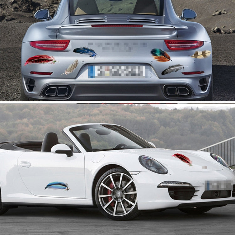 5 Sets Car 3D Feather Body Sticker Scratch Blocking Sticker(Style 2) by buy2fix