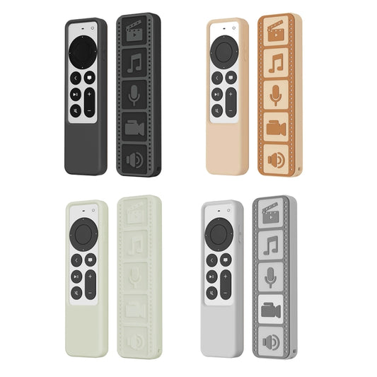 Silicone Remote Controller Waterproof Anti-Slip Protective Cover For Apple TV 4K 2021(Brown) by buy2fix