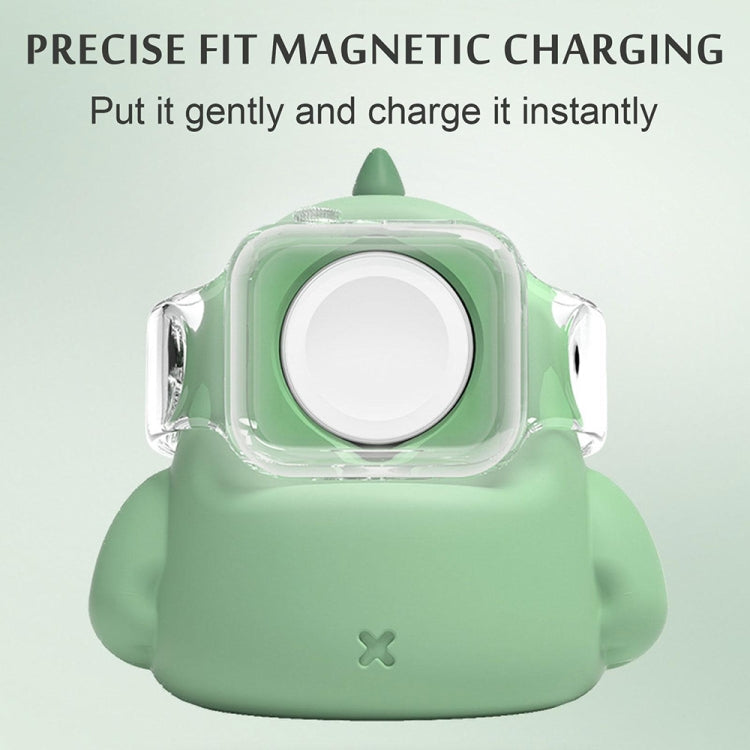2 PCS H003 Cute Dinosaur Shaped Silicone Charging Stand without Watch For Apple Watch(Grey) - Charger / Holder by buy2fix | Online Shopping UK | buy2fix