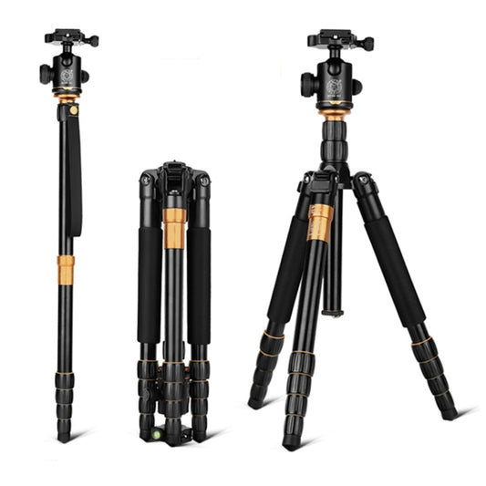 QingZhuangShiDai Q666 Portable Travel SLR Camera Aluminum Magnesium Alloy Tripod(Black) by QingZhuangShiDai