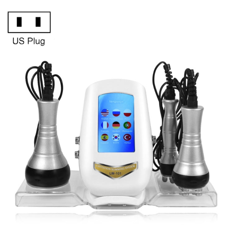3-in-1 40K Ultrasonic Fat Blasting Device Radio Frequency Beauty Device Metal Handle(US Plug) - Beauty Instrument by buy2fix | Online Shopping UK | buy2fix