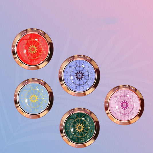 3 PCS Epoxy Constellation Mobile Phone Ring Holder Ring Buckle(Gray) by buy2fix