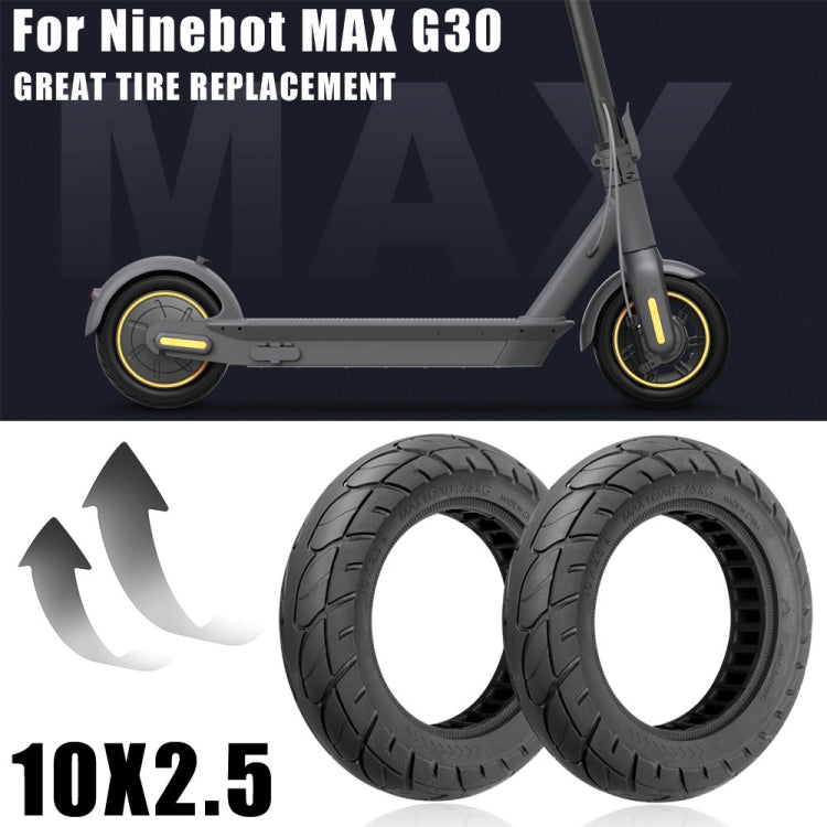 X0375 Electric Scooter 10 inch Explosion-proof Rubber Tire For Ninebot Max G30(Black) - Accessories & Parts by buy2fix | Online Shopping UK | buy2fix