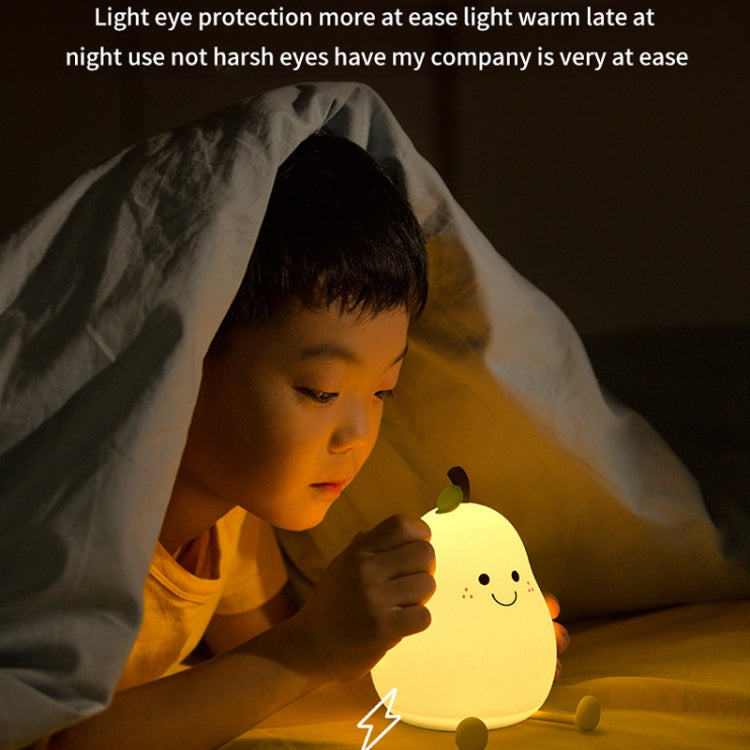 L40 Home Pear Night Light Love Silicone Sleeping Lamp - Night Lights by buy2fix | Online Shopping UK | buy2fix