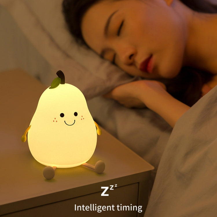 L40 Home Pear Night Light Love Silicone Sleeping Lamp - Night Lights by buy2fix | Online Shopping UK | buy2fix