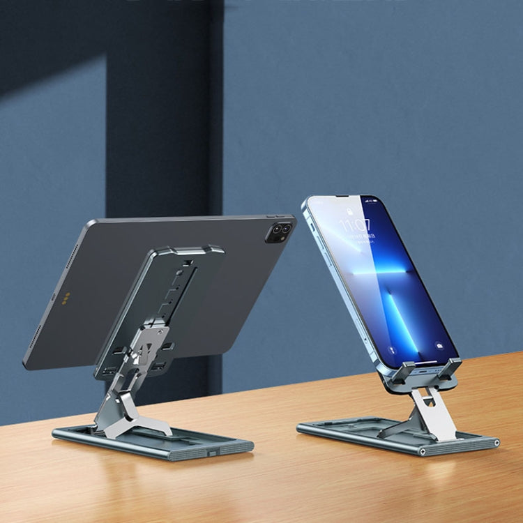 028 Portable Foldable Aluminum Alloy Phone Live Holder(Silver) by buy2fix