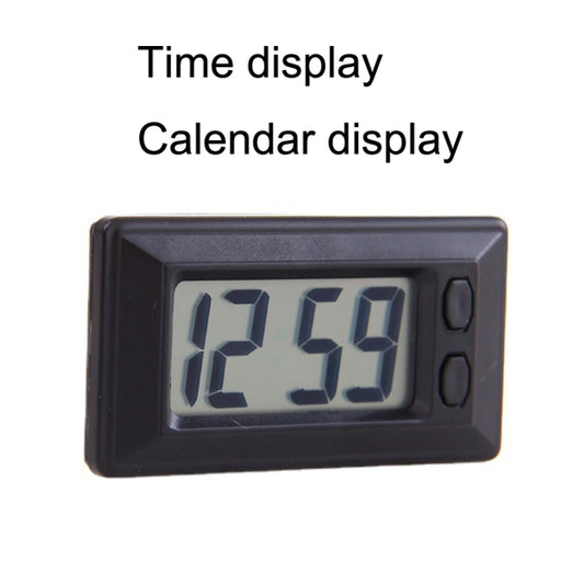 C33 Mini Home Car Electronic Clock With Hook And Loop Fastener(Black) - Clocks & Car Meters by buy2fix | Online Shopping UK | buy2fix