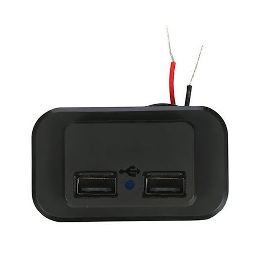 4.8A Punch-Free Automatic Spring Cover RV Bus Modified Dual USB Car Charger(Black) - DIY Modified Charger by buy2fix | Online Shopping UK | buy2fix