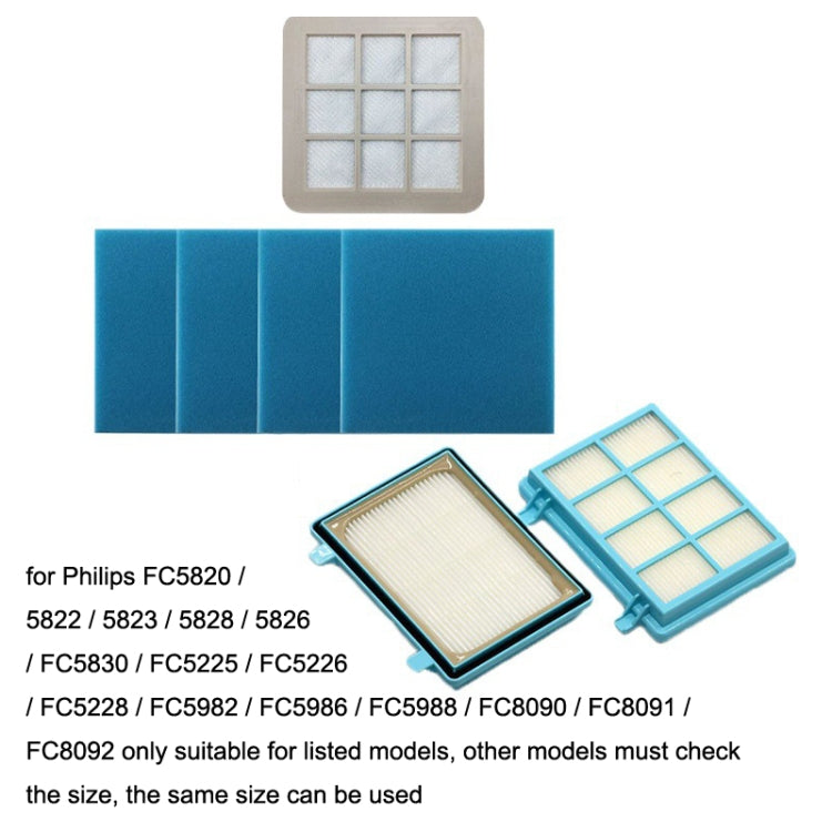 5PCS Sponge For Philips Vacuum Cleaner FC5823 / FC5826 / FC5830 / FC5832 Accessories - For Philips Accessories by buy2fix | Online Shopping UK | buy2fix