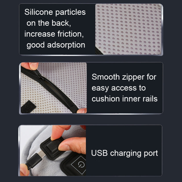 10W 5V USB Adjustable Temperature Graphene Heated Cushion Office Chair Cushion(Light Grey) by buy2fix