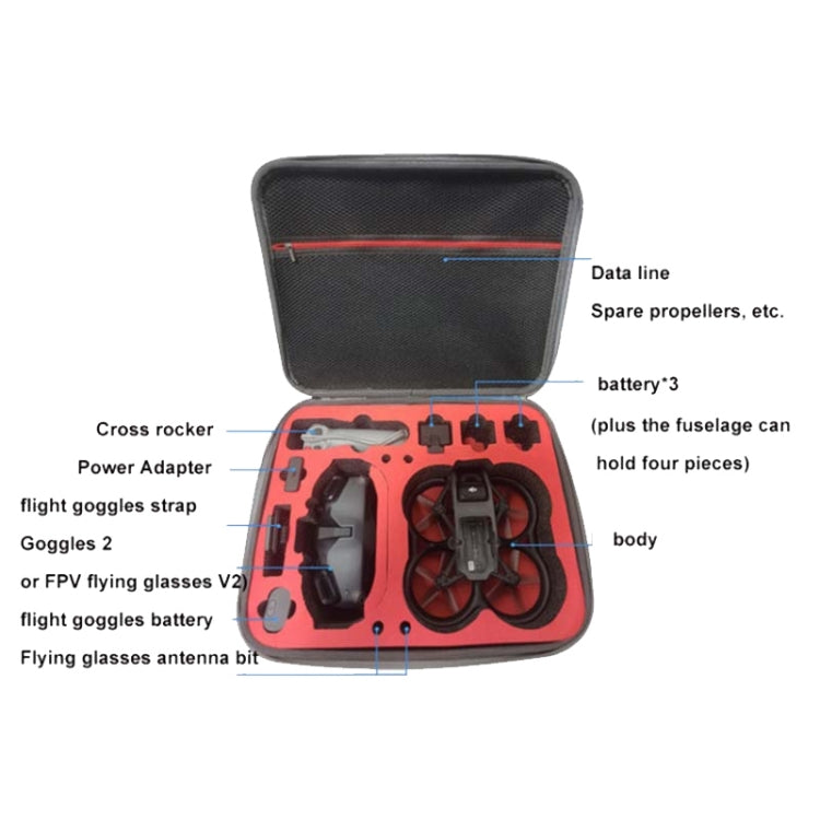PC Hard Shell Waterproof Carrying Case for DJI Avata Drone(Black) - Cases & Bags by buy2fix | Online Shopping UK | buy2fix