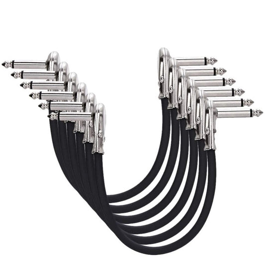 Single Block Audio Instrument Electric Guitar Effect Line, Cable Length: 15cm(Flat Head Silver) by buy2fix