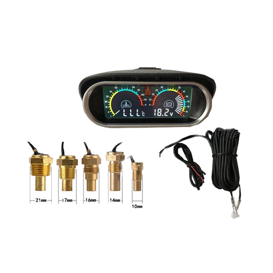 Agricultural Vehicle Car Modification Instrument, Style: Water Temperature (10mm) With Voltage - Clocks & Car Meters by buy2fix | Online Shopping UK | buy2fix