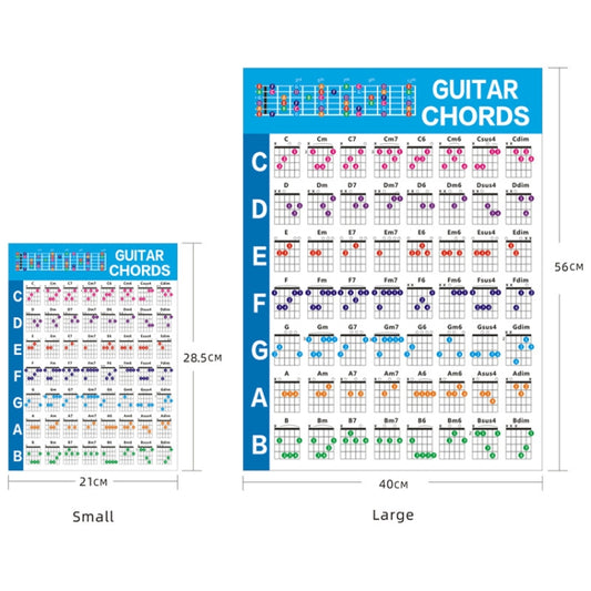 G625 Paper Chord Score Guitar Chord Fingering Exercise Chart(Large) by buy2fix
