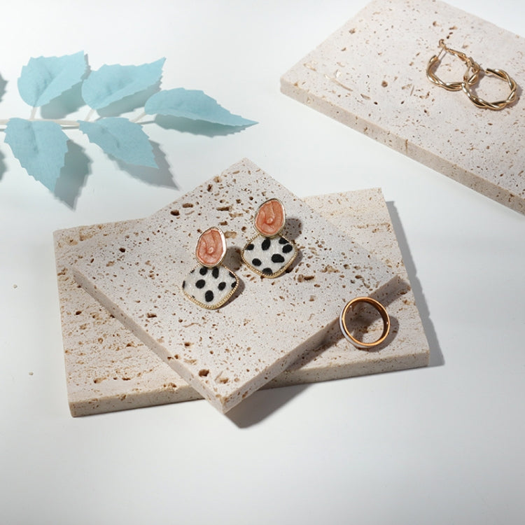 2 PCS Cave Stone Jewelry Shooting Props Jewelry Display Stand, Color: Beige (10x10cm) - Stone Props by buy2fix | Online Shopping UK | buy2fix