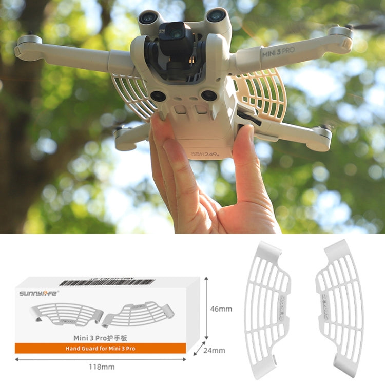 1 Pair Sunnylife MM3-HS464 For DJI Mini 3 Pro Hand Guard Hand-held Take-off And Landing Safety Guard(Light Grey) by Sunnylife