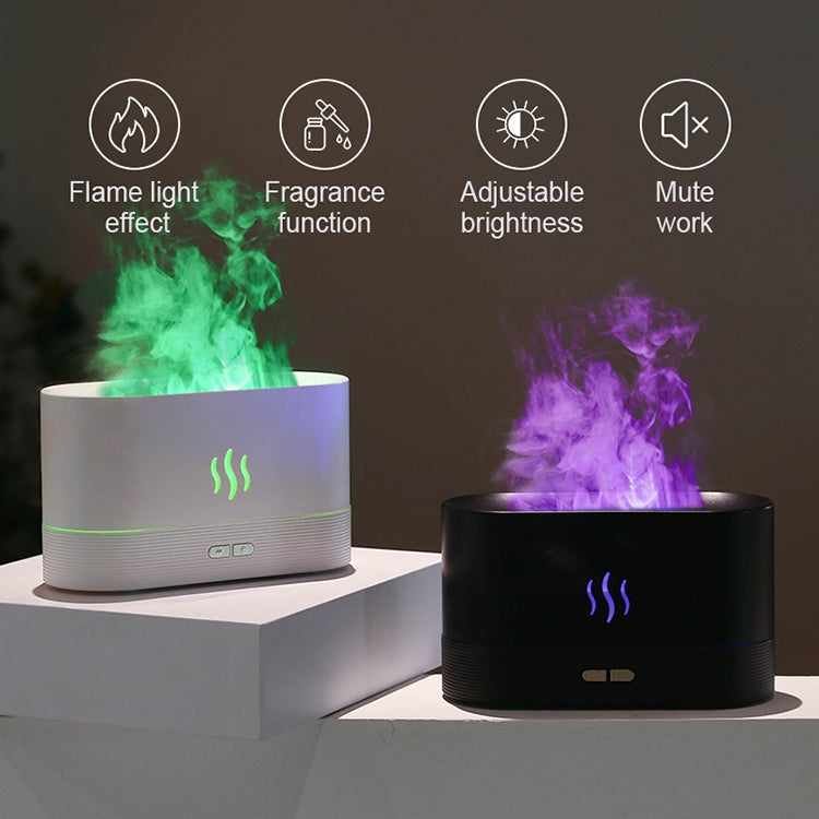 7 Color Flame Aromatherapy Machine Home Office Desk Air Humidifier(White) - Air Purifiers & Accessories by buy2fix | Online Shopping UK | buy2fix