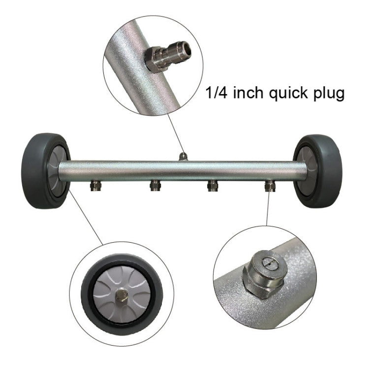 Car Chassis Washe 1/4 Quickly Inserts Road Cleaning Brush(Grey) - Car Washer & Accessories by buy2fix | Online Shopping UK | buy2fix