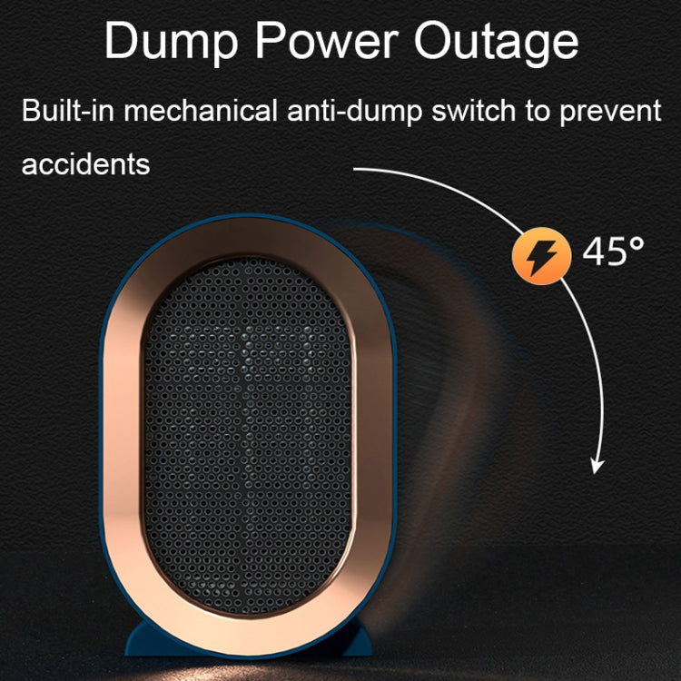 XH-1201 Winter Desktop Small Heater Quiet Fast Heat PTC Electric Heater, US Plug(Blue) - Electric Heaters by buy2fix | Online Shopping UK | buy2fix