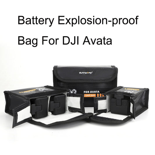 Sunnylife AT-DC479 Put 3 Batteries Battery Explosion-proof Bag For DJI Avata - Cases & Bags by buy2fix | Online Shopping UK | buy2fix