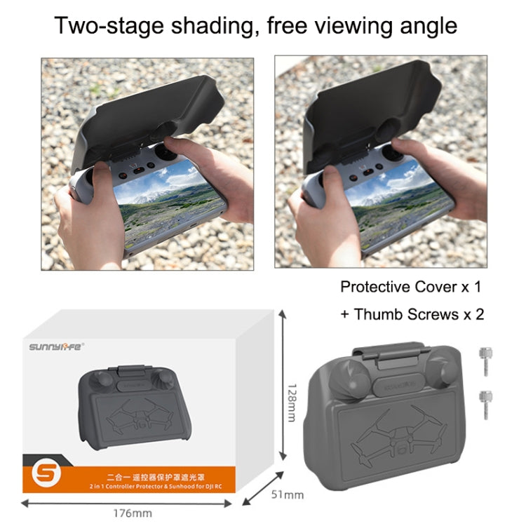 Sunnylife MM3-YK466 RC Joystick Screen Scratch Resistant Remote Control Protective Hood for DJI Mini 3 Pro(Grey) by Sunnylife