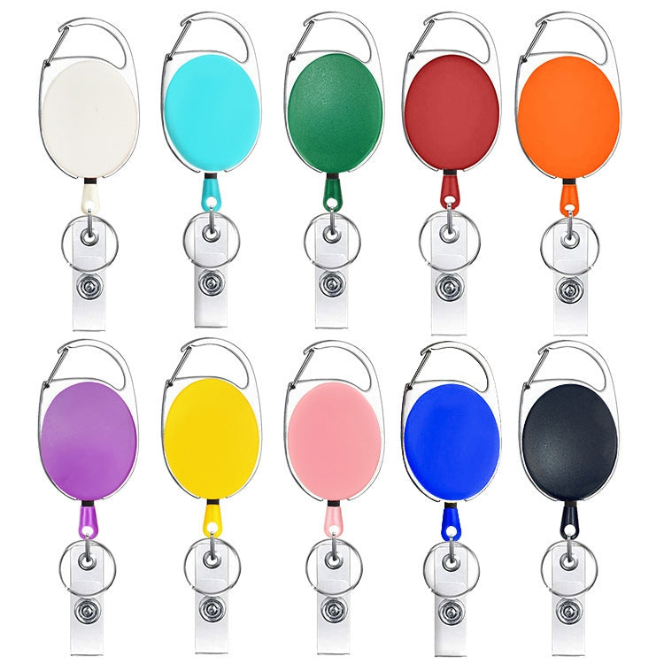 68cm Retractable Pull Badge Reel Zinc Alloy ID Lanyard Name Tag Card Badge Holder(Black) - Name Card Holder by buy2fix | Online Shopping UK | buy2fix
