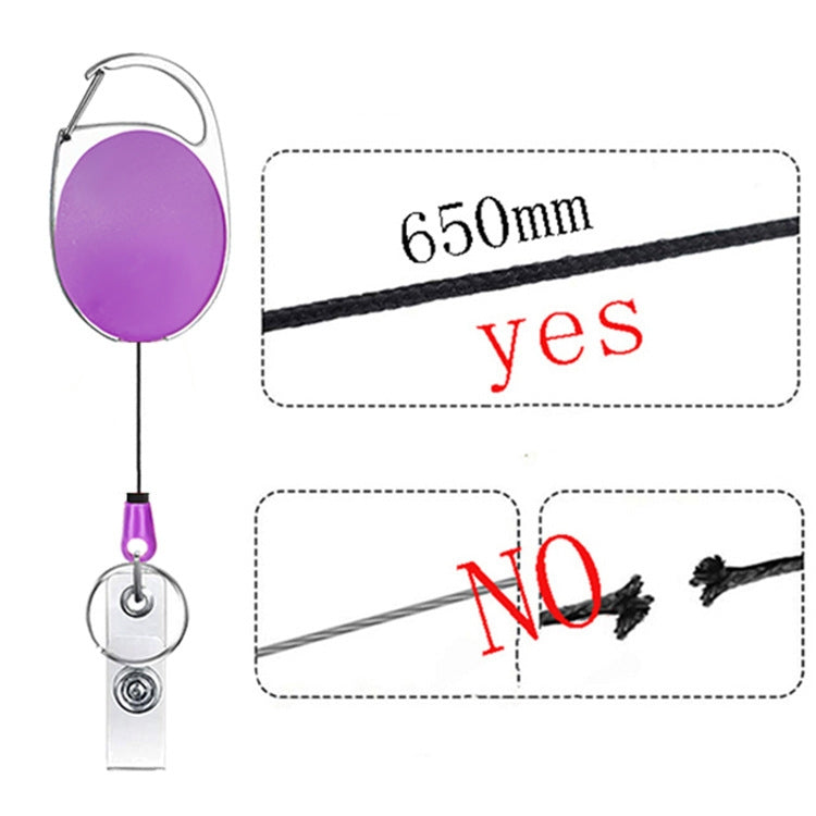 68cm Retractable Pull Badge Reel Zinc Alloy ID Lanyard Name Tag Card Badge Holder(Black) - Name Card Holder by buy2fix | Online Shopping UK | buy2fix