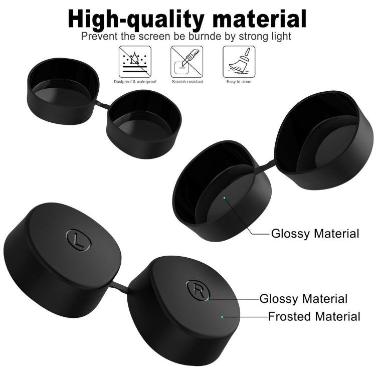 VR Silicone Eye Mask+Lens Protective Cover+Joystick Hat, For Meta Quest 2(Black) by buy2fix