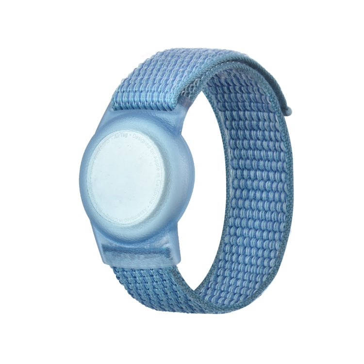 220mm For AirTag Tracker Child Adult Nylon Strap Wristband Protective Case (Capu Blue) - by buy2fix | Online Shopping UK | buy2fix