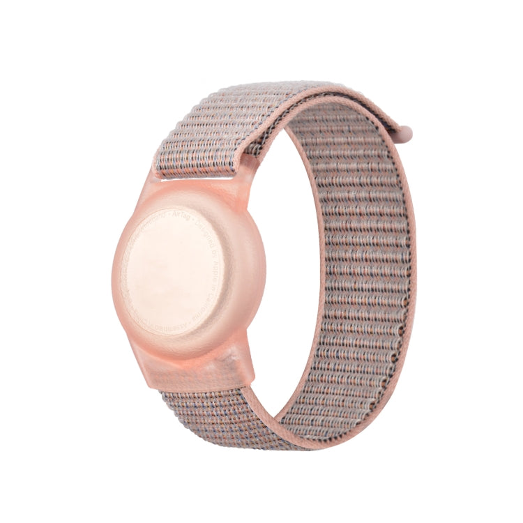 170mm For AirTag Tracker Child Adult Nylon Strap Wristband Protective Case (Pink) - Watch Strap Series by buy2fix | Online Shopping UK | buy2fix