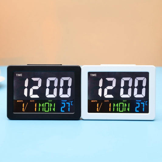 G2000 Color Screen Date Temperature Display Alarm Clock Desk Clock(White) by buy2fix
