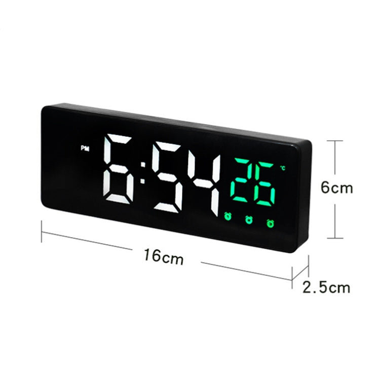0715 Voice-activated LED Mute Date Temperature Display Electronic Clock(Black Surface Blue Light) - Alarm Clocks by buy2fix | Online Shopping UK | buy2fix