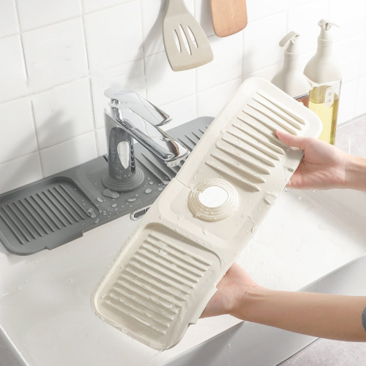 Faucet Silicone Draining Mat Anti-splash Kitchen Sink Non-slip Soap Mat, Size: Extra Large(Deep Gray) - Shelf by buy2fix | Online Shopping UK | buy2fix